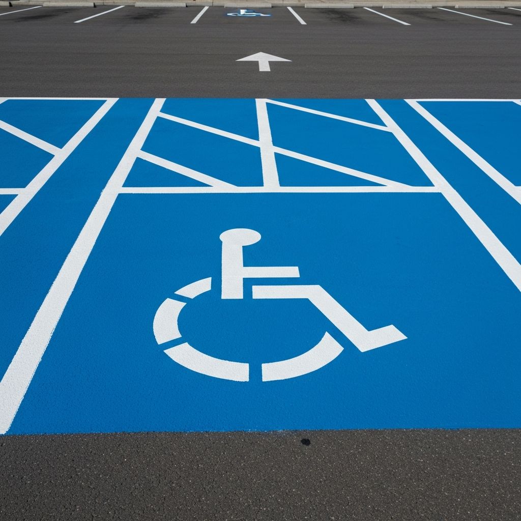 ADA compliant handicap parking marking